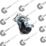 RUEDA GOMA NEGRA BASE GIRATORIA C/FRENO 40MM RUE-8